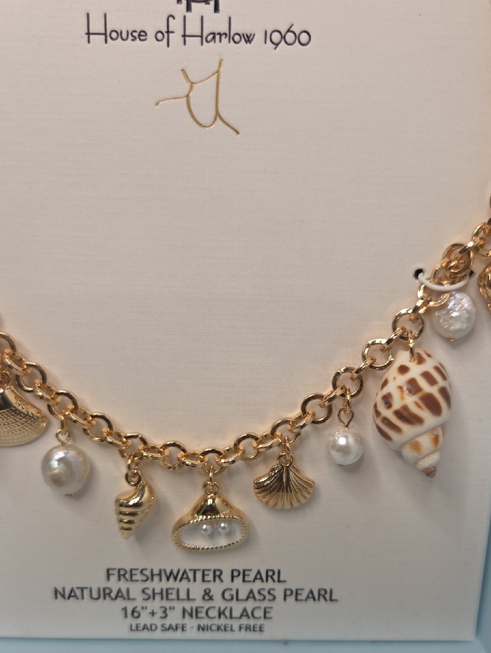 🤍▪️House of Harlow ▪️1960 Gold Seashell Charm 16 ' Necklace - Picture 14 of 14